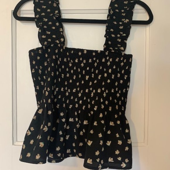 Isalis Peplum Smocked Ruffle Strap Top (Originally $63) - Picture 3 of 3